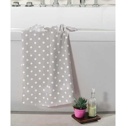 Toalha de Rosto Felpuda Prisma Estampada 50 cm de x 80 cm Cor:Cinza