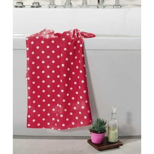 Toalha de Rosto Felpuda Prisma Estampada 50 Cm de X 80 Cm Cor:vermelho