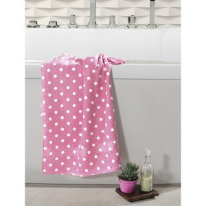 Toalha de Rosto Felpuda Prisma Estampada 50 cm de x 80 cm Cor:Rosa