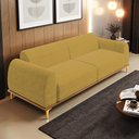 Ver imagem 2 de Sofá 03 Lugares Para Sala de Estar Kiev 230 cm D02 Veludo Mostarda C-260 - Lyam Decor