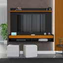 Ver imagem 5 de Conjunto Sala de Estar Painel Home 136cm e Buffet Ripado