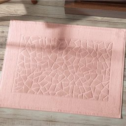 Toalha De Piso Jacquard Confort Pedra 680g/m² - 70cm x 50cm Döhler Cor:Rosa - 1
