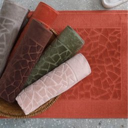 Toalha De Piso Jacquard Confort Pedra 680g/m² - 70cm x 50cm Döhler Cor:Rosa - 2