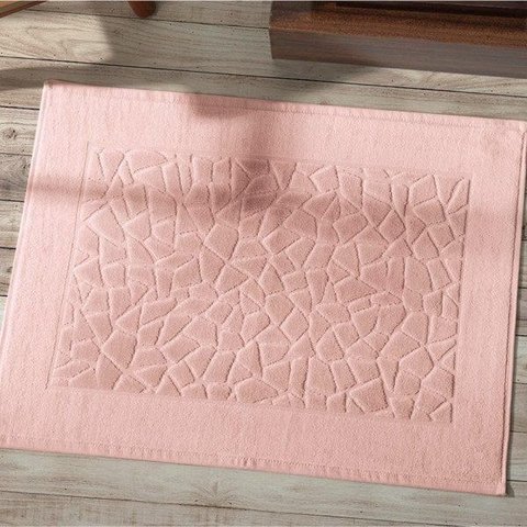 Toalha de Piso Jacquard Confort Pedra 680g/m² - 70cm X 50cm Döhler Cor:rosa