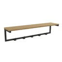 Ver imagem 2 de Prateleira Quarto Casal Decorativa LI042 Cabideiro 69cm Canela Kappesberg