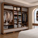 Ver imagem 4 de Guarda-roupa Casal Hill 6 Portas 3 Gavetas 100% Mdf Freijó Trend/off White Tx - Panorama Móveis