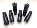 Ver imagem 4 de Kit 12 Pés de Cama Box ou Baú Queen King Tubo Preto 13cm