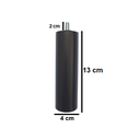 Ver imagem 2 de Kit 12 Pés de Cama Box ou Baú Queen King Tubo Preto 13cm