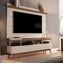 Ver imagem 1 de Rack com Painel para TV 65" Sala Vivare Wood 1,60 Giga Móveis:OffWhite/Freijó