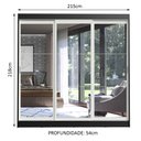 Ver imagem 3 de Guarda-Roupa Casal Madesa Istambul 3 Portas de Correr de Espelho 3 Gavetas Preto/Branco Cor:Preto/Br