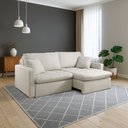Ver imagem 1 de Sofá Retrátil e Reclinável 220cm com Almofadas Decorativas Liv Yescasa