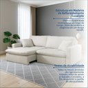 Ver mais imagens de Sofá Retrátil e Reclinável 220cm com Almofadas Decorativas Liv Yescasa