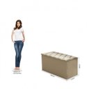 Ver imagem 5 de Conjunto Cabeceira Casal Estofada e Calçadeira Baú Espresso Móveis