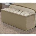 Ver imagem 4 de Conjunto Cabeceira Casal Estofada e Calçadeira Baú Espresso Móveis