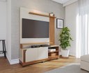 Ver imagem 3 de Estante Home Jurere 1500 para Tv de 65" Off White Matte/freijo - Colibri
