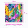 Papel de Parede 3D Painel 2,5M Folhas Tropicais Decoradas Jadim Realista Auto Colante Lavável - 5