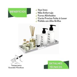 Porta Shampoo Suporte de Parede Banheiro Inox F.max - 6
