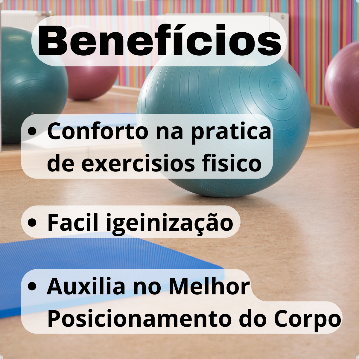 Colchonete para Exercícios e Academia 60x100cm D23 Sports Mania - Azul - 4