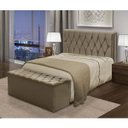 Ver imagem 1 de Conjunto Cabeceira Casal Estofada e Calçadeira Baú Espresso Móveis