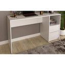 Ver imagem 1 de Mesa Computador Escrivaninha C/ Gaveteiro Ripado Me4174 Branco - Tecno Mobili