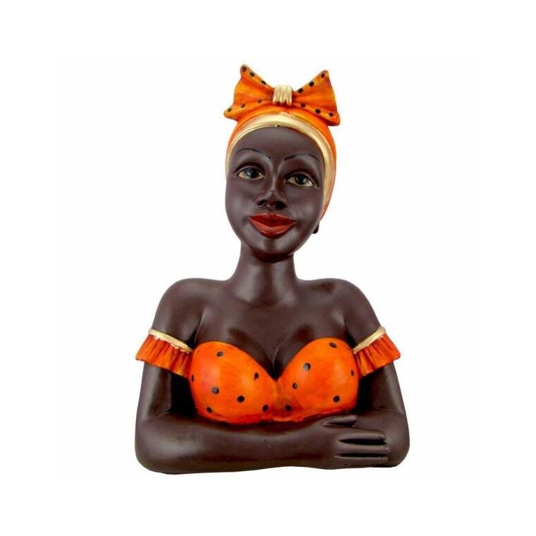 Boneca Namoradeira Grande Com Laço No Cabelo - Laranja