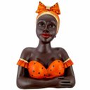 Ver imagem 1 de Boneca Namoradeira Grande Com Laço No Cabelo - Laranja