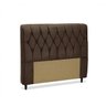 Conjunto Cabeceira Queen Estofada e Calçadeira Baú Captone Espresso Móveis - 3