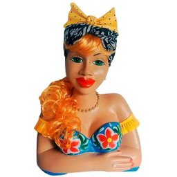  Namoradeira Grande Cabelo Ruivo Com Laço Floral - 1