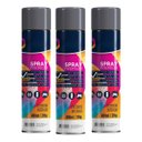 Ver imagem 1 de Tinta Spray 400ml Cinza Grafite Uso Geral em Aço Ferro Gesso Cerâmica Couro | Universo | Kit 03 Un