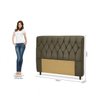 Conjunto Cabeceira Queen Estofada e Calçadeira Baú Espresso Móveis - 5