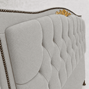Ver imagem 2 de Cabeceira Greta 90cm Estofada Boucle p/ Cama Solteiro Quarto