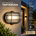 Ver imagem 2 de Arandela Tartaruga Luminária Preta Parede E27 60W Bivolt Interna e Externa
