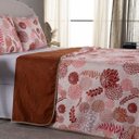 Ver imagem 2 de Kit Colcha Cobre Leito Casal 3 Peças Matelado Dupla Face Marrom