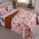 Ver imagem 1 de Kit Colcha Cobre Leito Casal 3 Peças Matelado Dupla Face Marrom