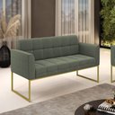 Ver imagem 6 de Sofá Namoradeira 2 Lugares Industrial Dourado Elisa Bouclê D03 - D'Rossi Cor Menta