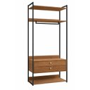 Ver imagem 1 de Armário Kappesberg Li047 Estilo Industrial com Cabideiro Preto Canela