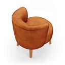 Ver imagem 5 de Jogo 4 Cadeiras para Sala de Espera Tecido Veludo Base Fixa Estrutura Reforçada Pés Retrô