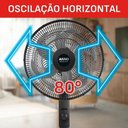 Ver imagem 2 de Ventilador de Coluna Arno 140W 6 Pás 3 Velocidades Preto com Cinza VD2C 220V