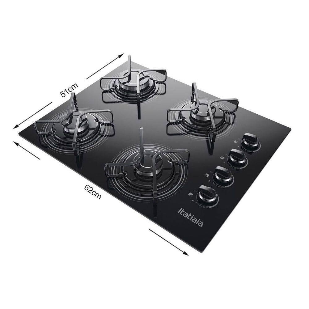 Kit Balcão Cozinha Moob com Cooktop Itatiaia 4 Bocas Preto à Gás Bivolt - 7