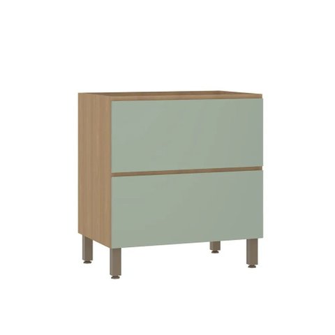 Balcão Modulado 80cm (sem Tampo) Misto 1 Gavetão 1 Porta Slim Luciane