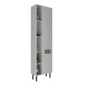 Ver imagem 5 de Paneleiro 2 Portas Almofada Americana e 5 Nichos 60cm TM1307 MDF Grazi Branco