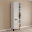 Ver imagem 1 de Paneleiro 2 Portas Almofada Americana e 5 Nichos 60cm TM1307 MDF Grazi Branco
