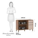 Ver imagem 2 de Balcão de Cozinha para Pia sem Tampo 120 Cm 2 Portas de Abrir 3 Gavetas Lari Luciane Móveis