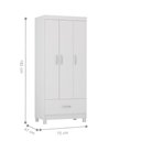 Ver imagem 4 de Conjunto de Guarda Roupa e Cômoda Piazza para Quarto Branco