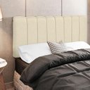 Ver imagem 1 de Cabeceira Cama Box Painel Solteiro 100 cm Dubai W01 Linho Cru - Lyam Decor