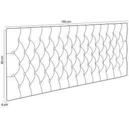Cabeceira Cama Box Painel Casal Capitonê Amy L02 Linho Cru 140 cm - Lyam Decor - 4