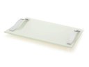 Ver imagem 1 de Bandeja De Vidro Slim 30x25cm Branco Pérola Mesa Cozinha Top