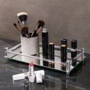 Ver imagem 2 de Bandeja Decorativa 16X30cm F. Collection Vidro e Alumínio:Neutro