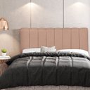 Ver imagem 1 de Cabeceira Cama Box Painel Solteiro 100 cm Dubai W01 Linho Rosê - Lyam Decor