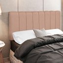 Ver imagem 2 de Cabeceira Cama Box Painel Solteiro 100 cm Dubai W01 Linho Rosê - Lyam Decor